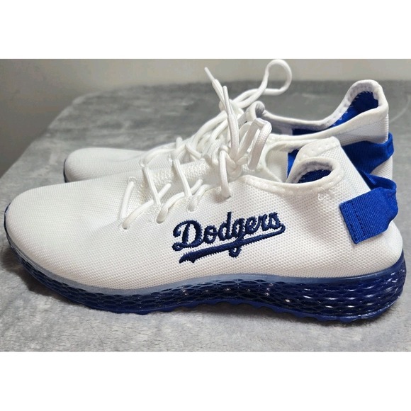 Los Angeles Dodgers FOCO White Blue Sneakers Men's Size 9, Pre-owned Excellent - Picture 3 of 5